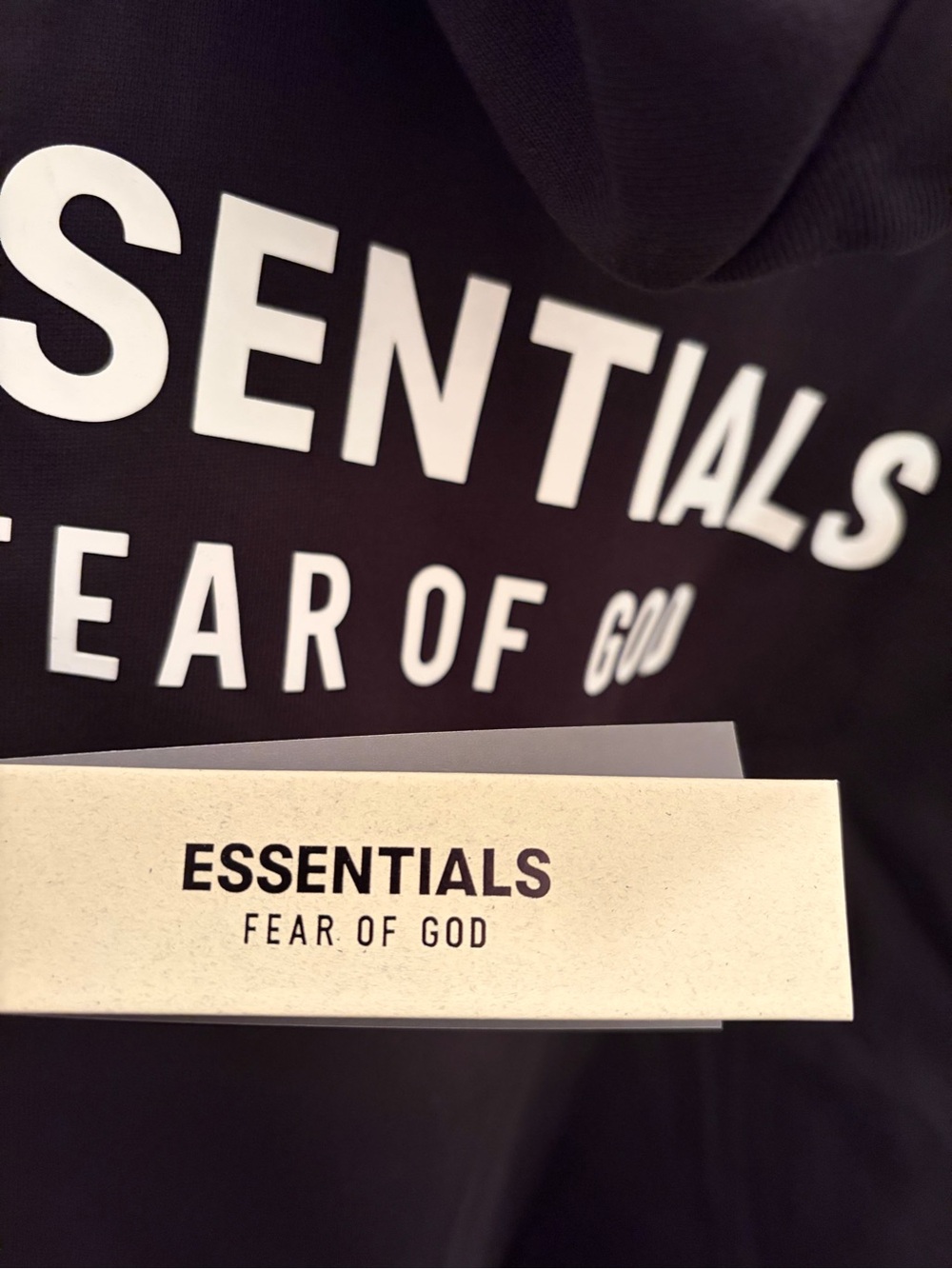 Black Hoodie Fear of God Essentials